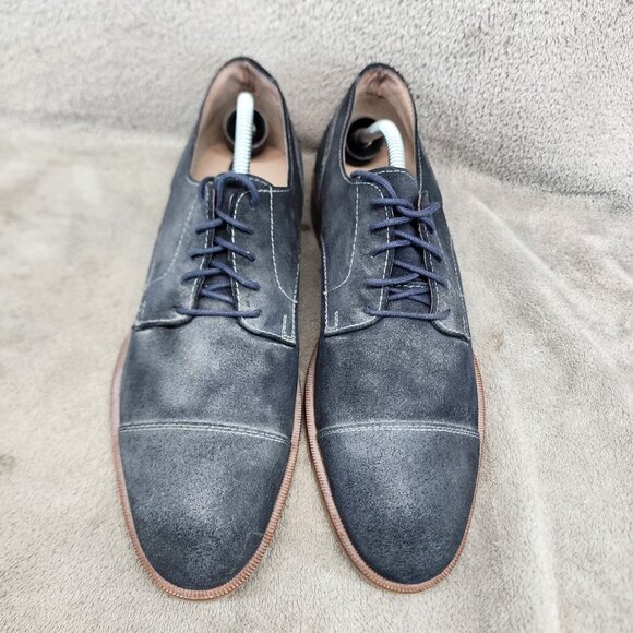 Banana Republic Shoes Mens Size 9 Navy Blue Suede Lace Up Oxford main image 9